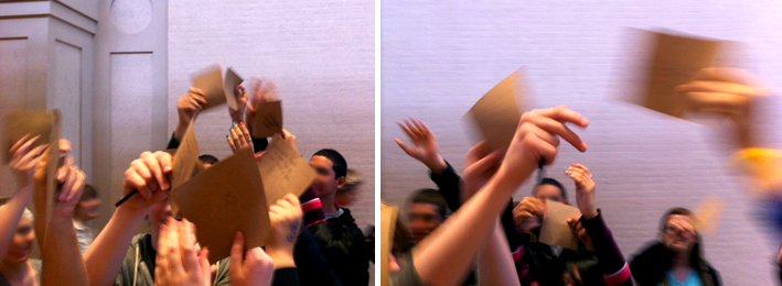 Showcases a crowdsourcing event at a museum during a high school tour, building upon the idea of museum leadership as an inherently collaborative practice that centers on relationship building and communication.